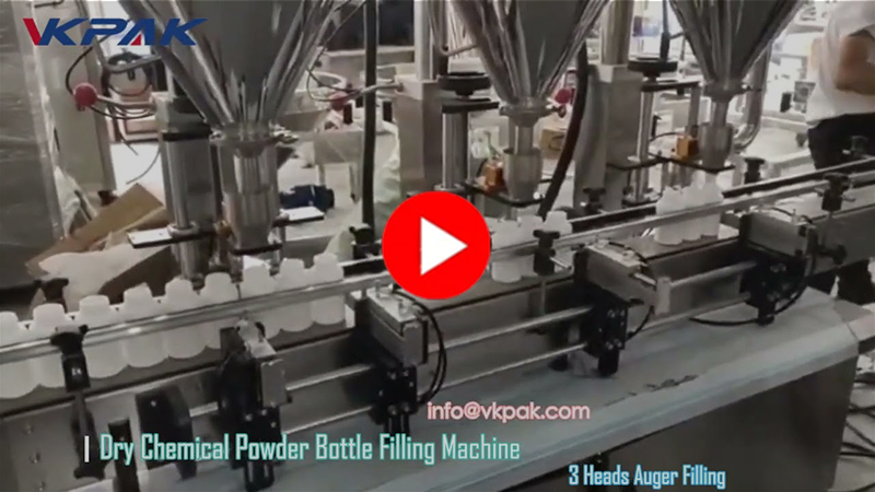 Automatische driekoppige poederflesvulmachine