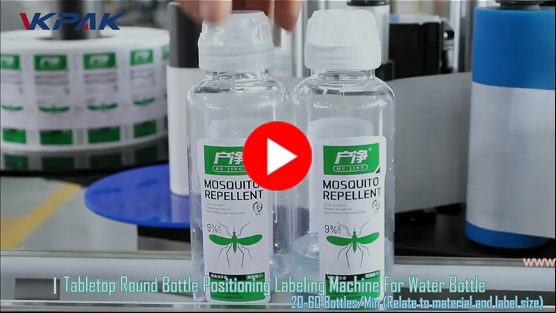 VK-TL Automatische tafelmodel etiketteermachine voor waterflessen