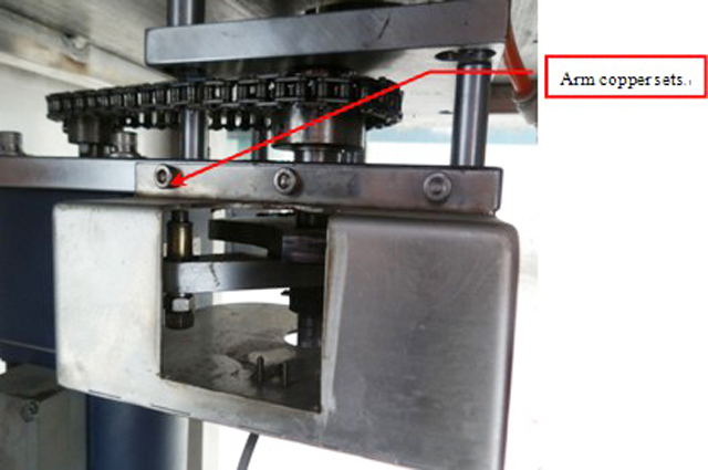 arm copper from capping screw capper equipment arm koperen sets van sluitmachine.jpg