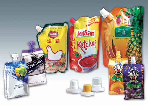 spout bags after filling enkele kop tuit zakken vullen met trechter .jpg