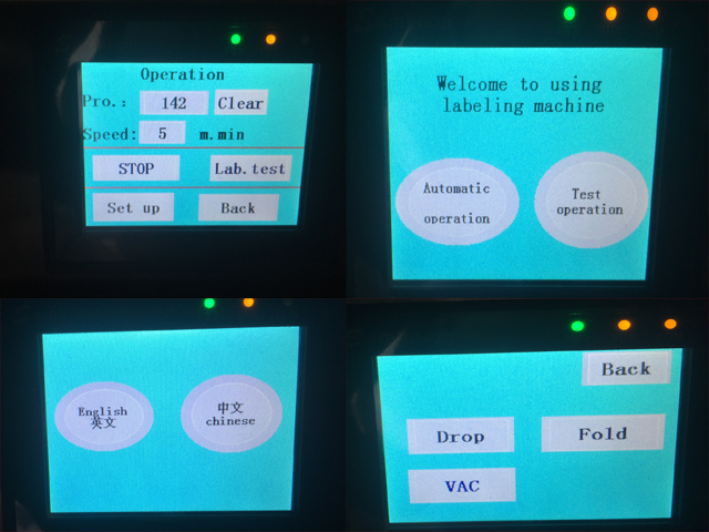 controlebord binnen scherm voor bediening van machines etikettering