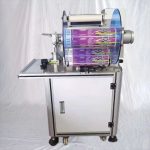 Semi-automatische worstvlag-etiketteermachine met vouwstickers